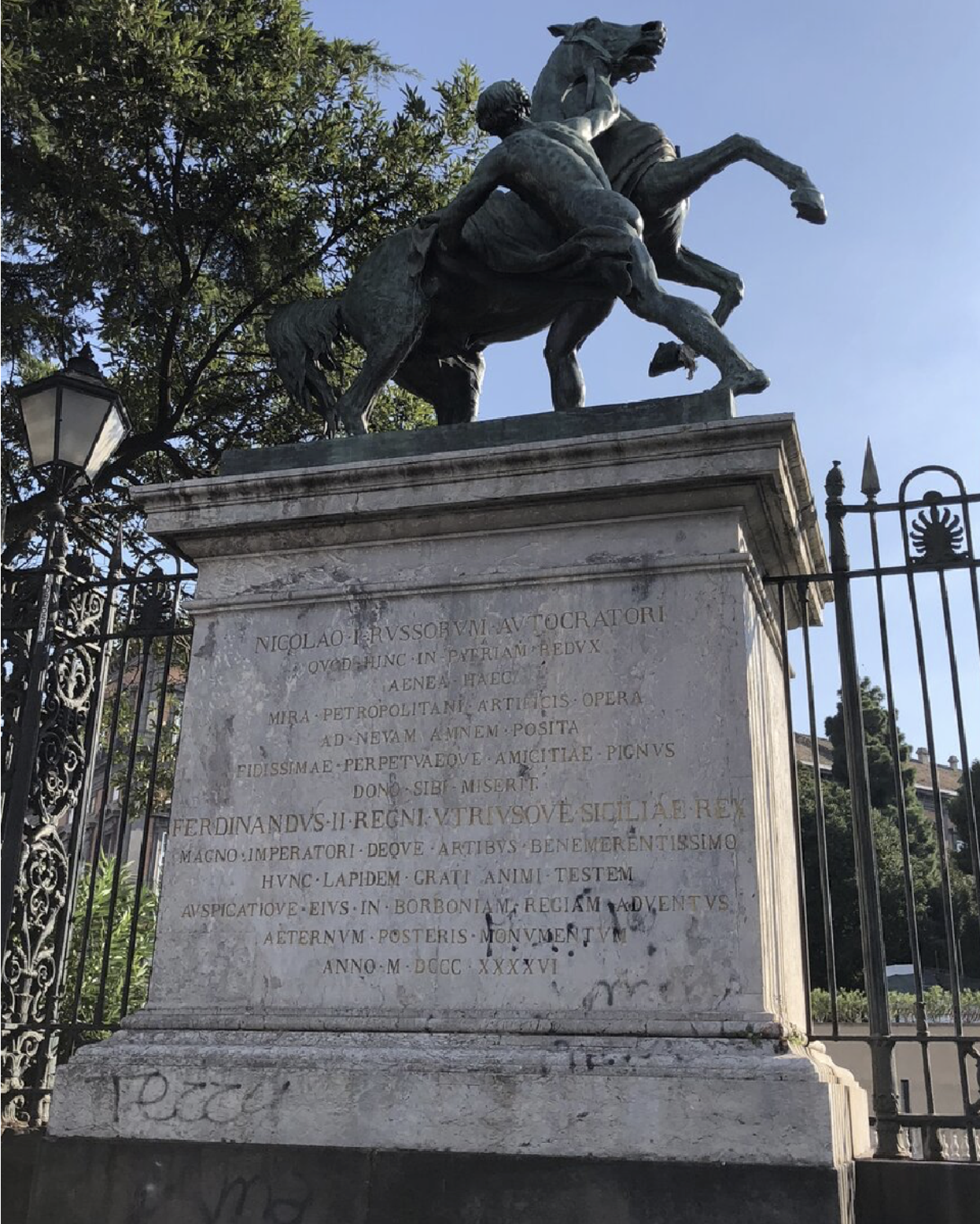 Klodt Horse Tamers in Naples