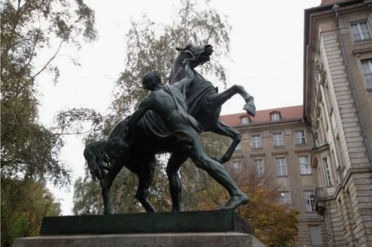 P.K. Klodt sculpture in Kleist Park, Berlin